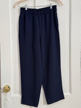 Madewell - Navy Elastic Waist Straight Leg Tapered Pants